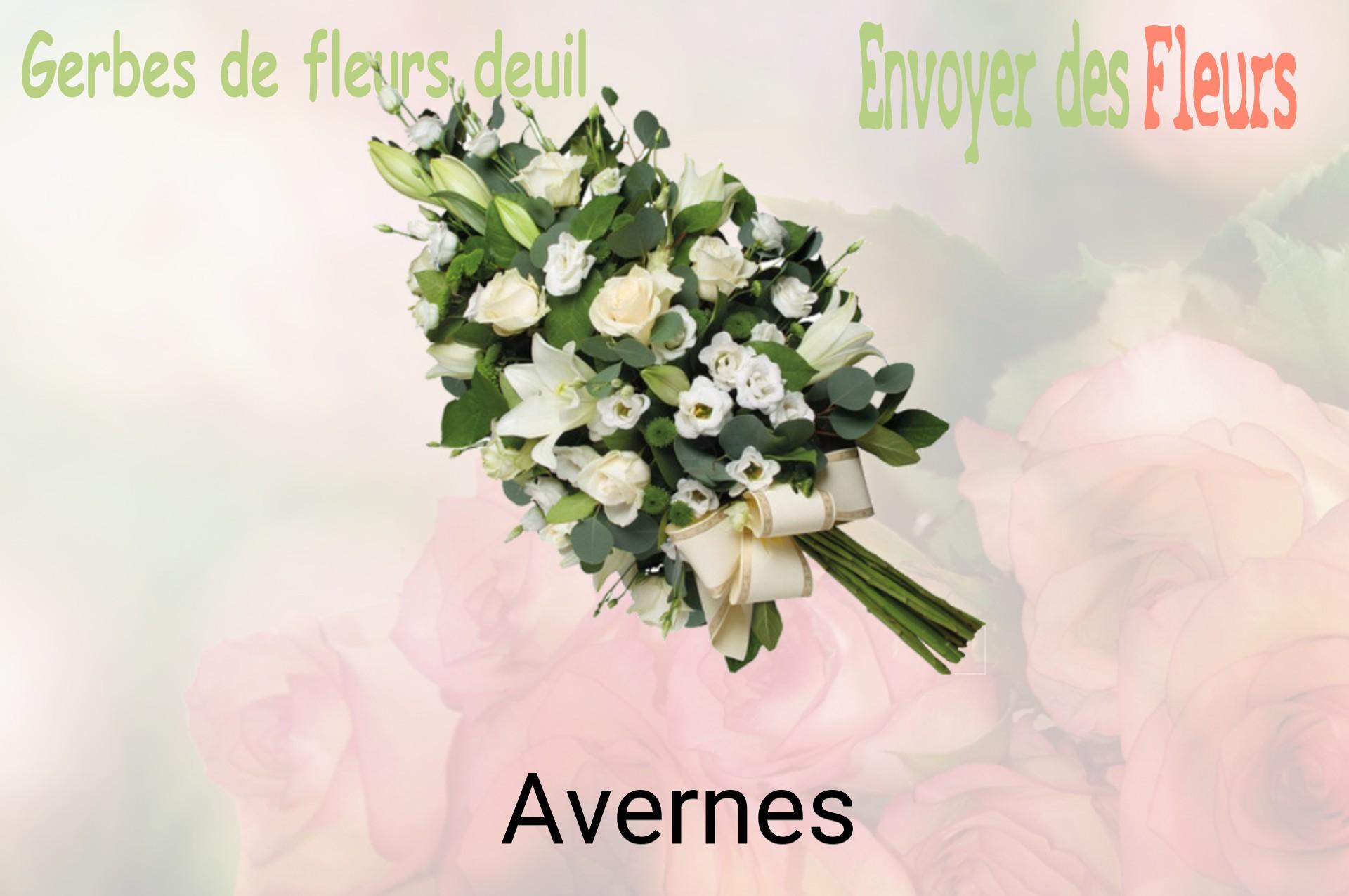 Gerbe de fleurs de deuil livrée à Avernes